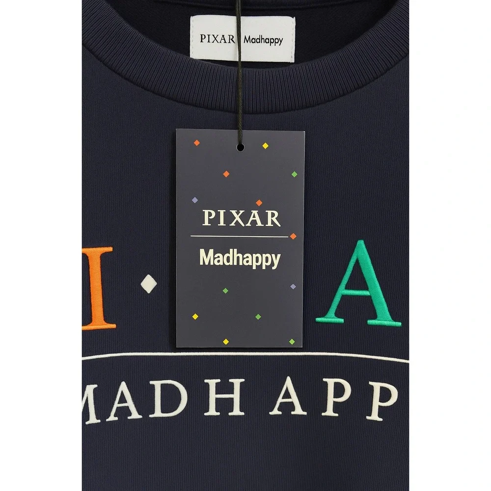 Madhappy Pixar Embroidered Unisex Crewneck Sweatshirt Blue XS Limited Edition - Picture 4 of 6